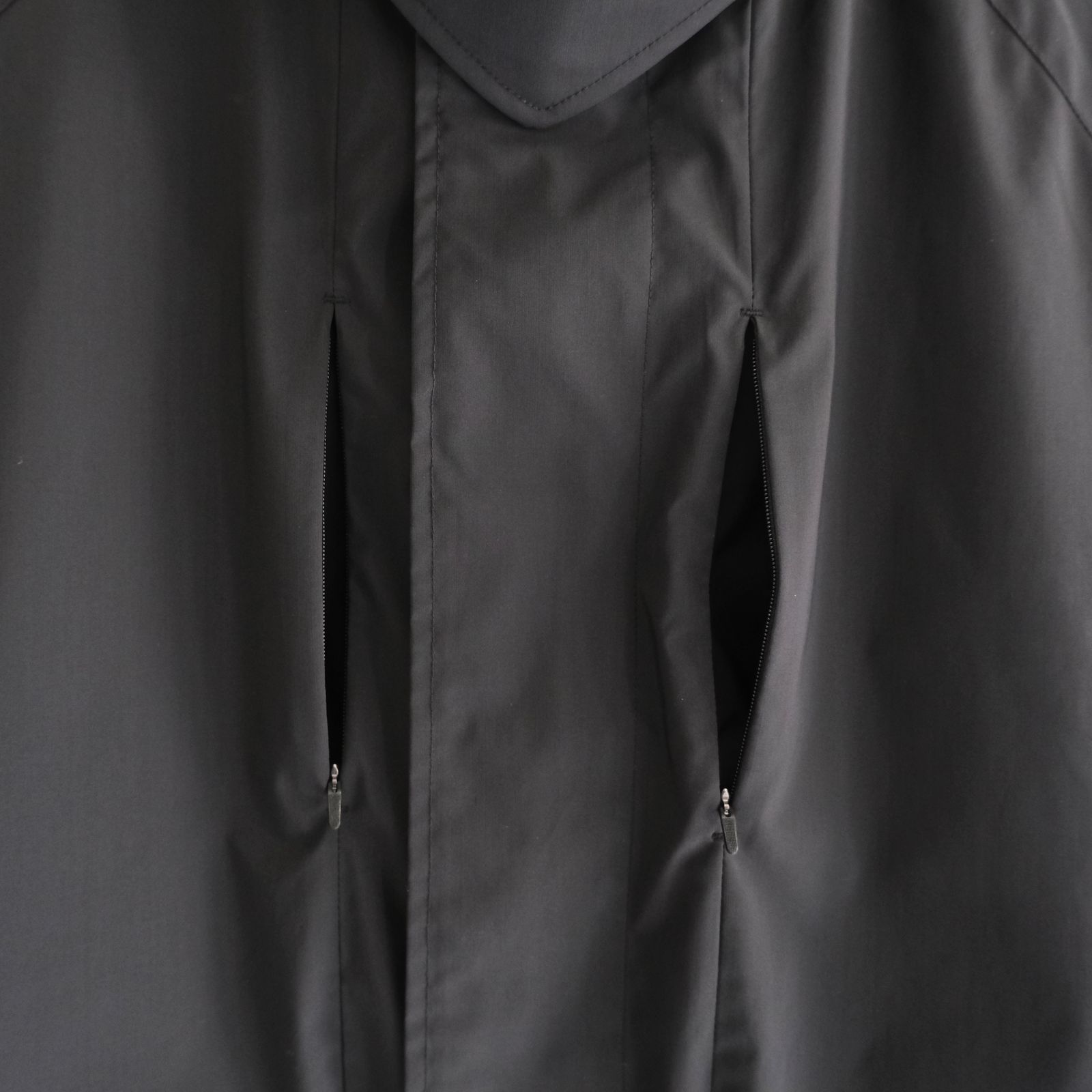 WATER RESISTANT WOOL BALMACAAN COAT（BLACK）