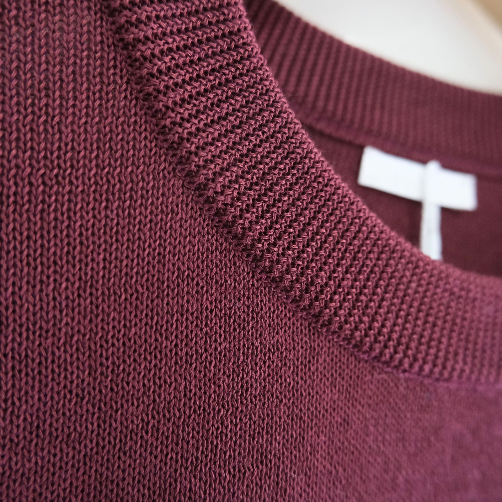 Wide knit T-Shirt / ワイド ニット Tシャツ（Burgundy）