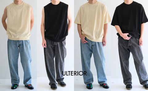 【ULTERIOR / アルテリア】強撚糸のドライな生地が清涼感を感じさせてくれる2型。（SOFT DRY SHORT LOOP TERRY SWEAT TEE・SOFT DRY SHORT LOOP TERRY SLEEVLESS TOP）