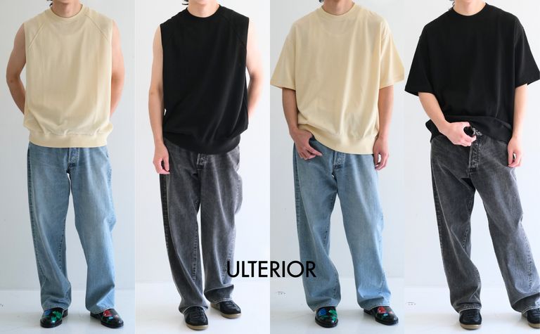 【ULTERIOR / アルテリア】強撚糸のドライな生地が清涼感を感じさせてくれる2型。（SOFT DRY SHORT LOOP TERRY SWEAT TEE・SOFT DRY SHORT LOOP TERRY SLEEVLESS TOP）