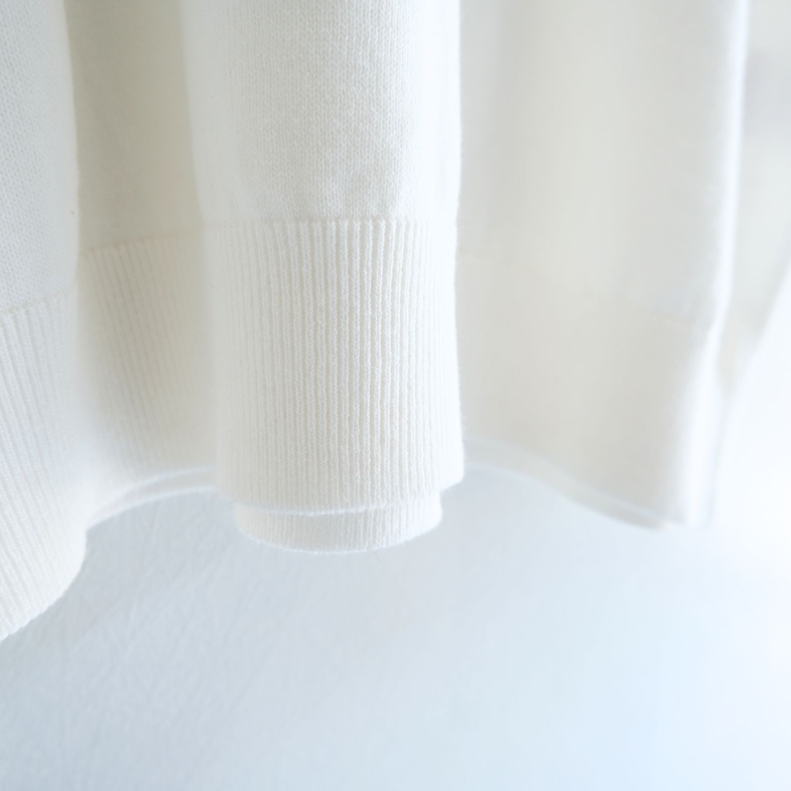 Knitted Polo Shirt /  ニット ポロ シャツ（WHITE）