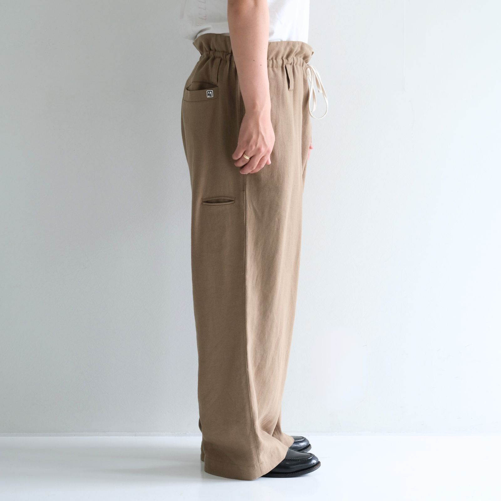 WIDE STRING PANTS / パンツ / SAND BROWN