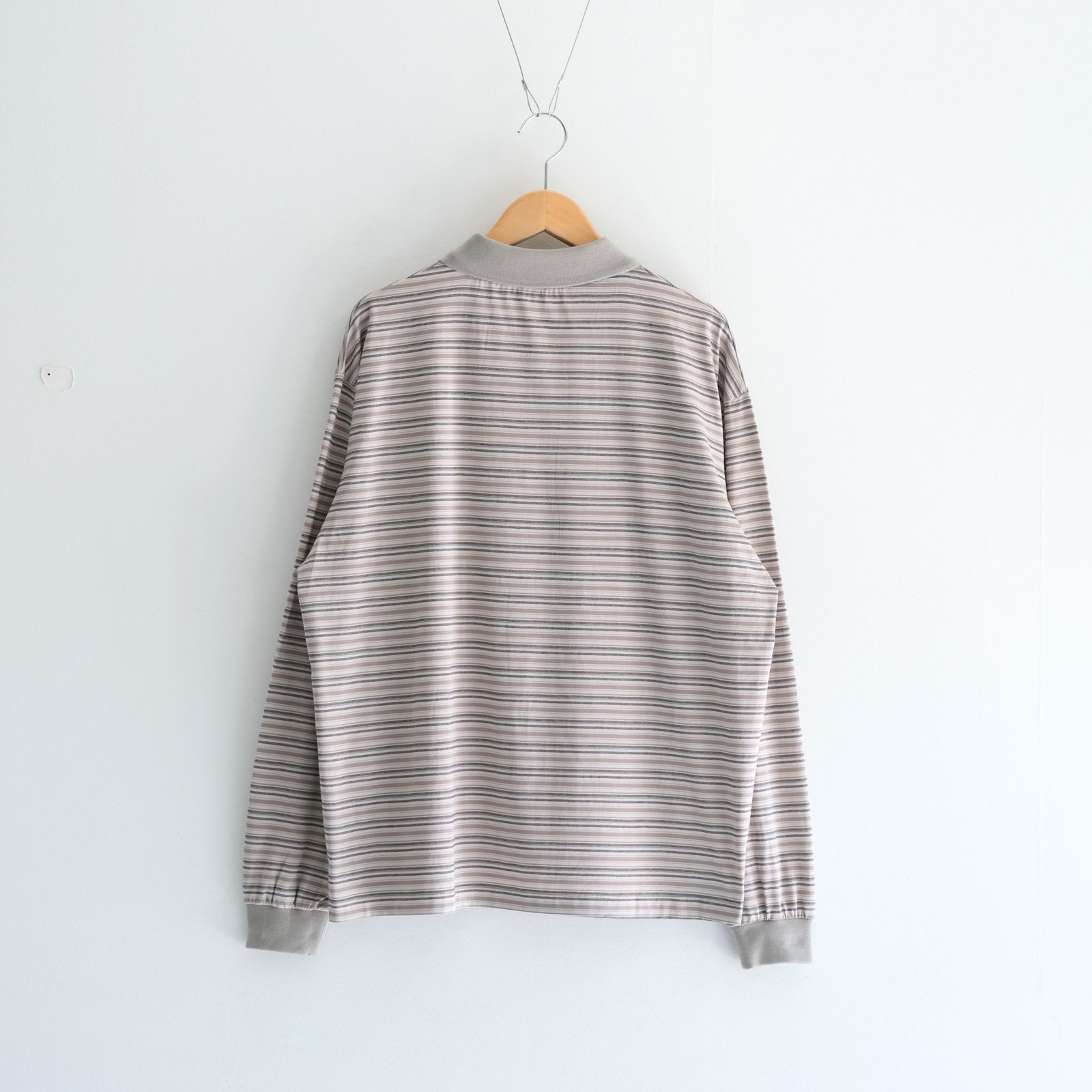 Brief Stripe Rugby TEE / ブリーフストライプラグビーTシャツ（LIGHT KHAKI）