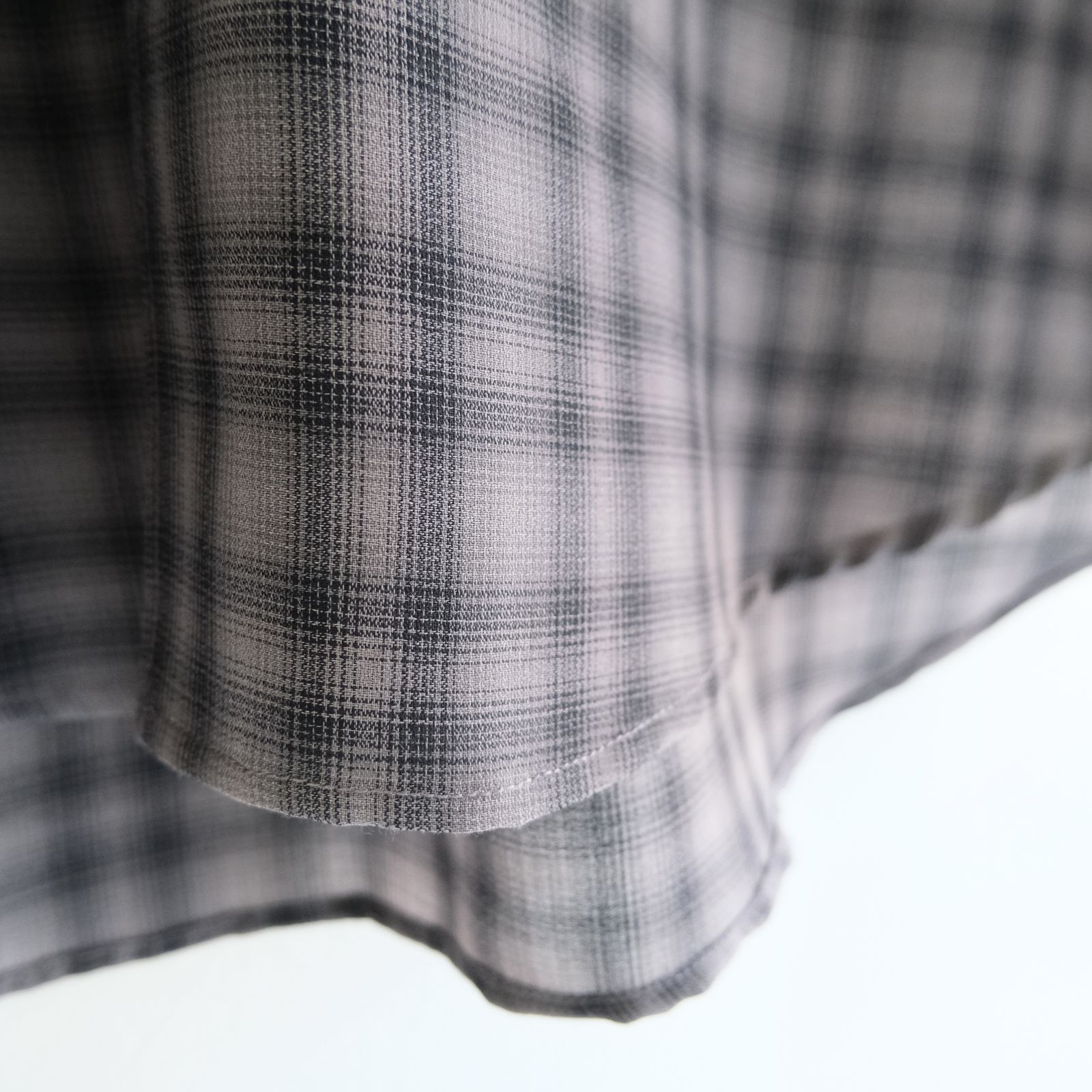 SUPER LIGHT FADED CHECK SHIRT（BLACK / GREY）