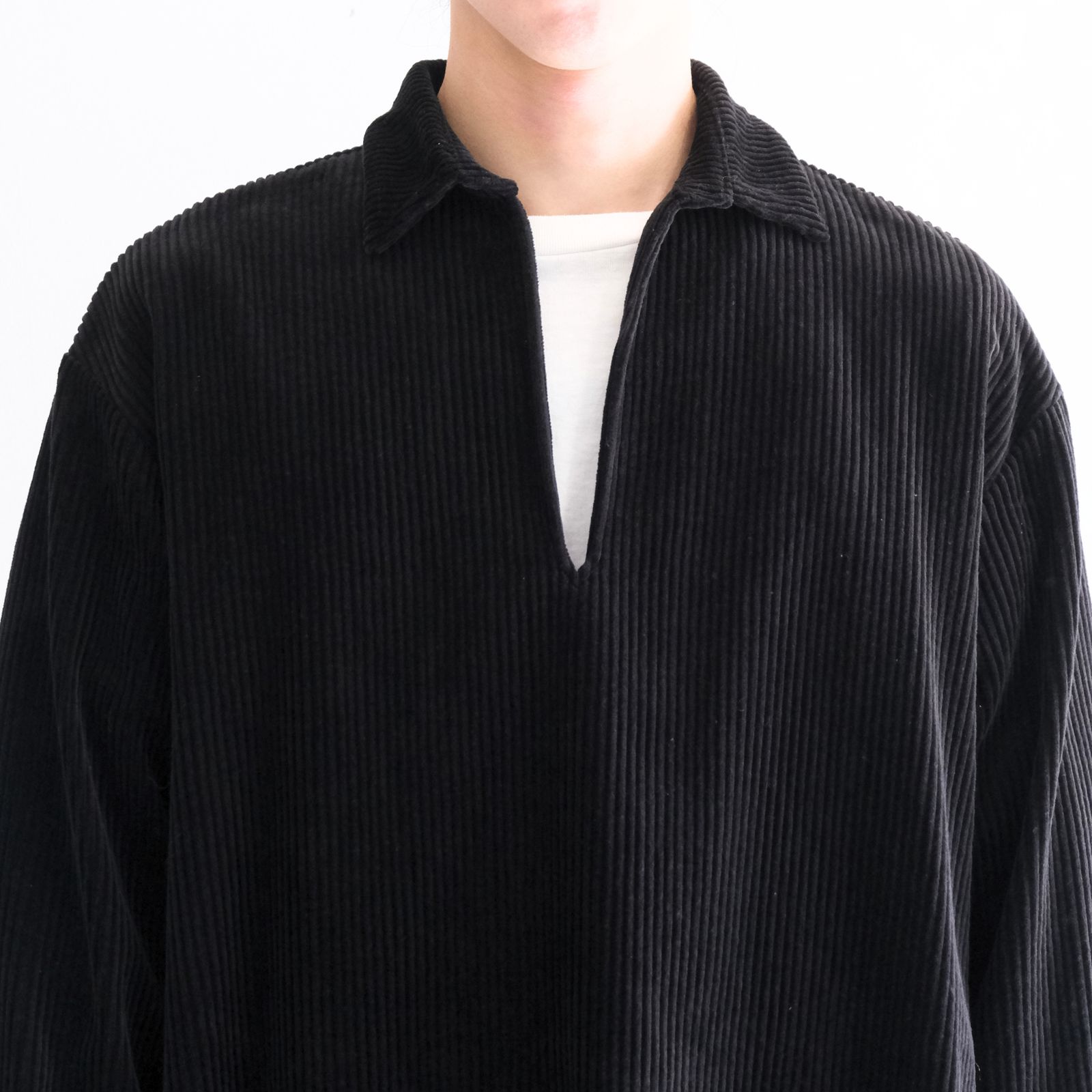 【残り1点】Corduroy Skipper Shirts（Black）
