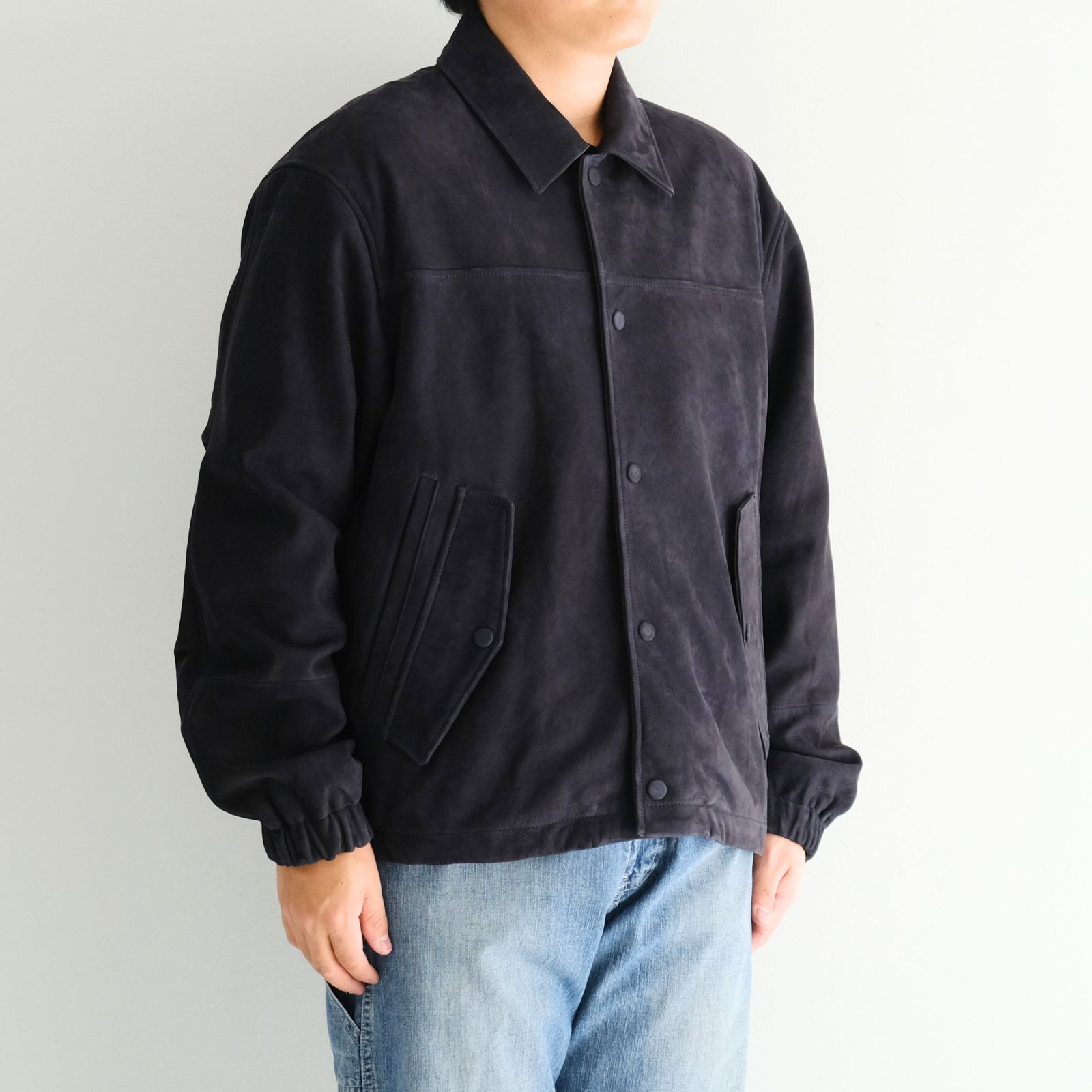 COACH JKT / ジャケット / コーチジャケット / レザージャケット / COW NUBUCK / 牛革 / NAVY