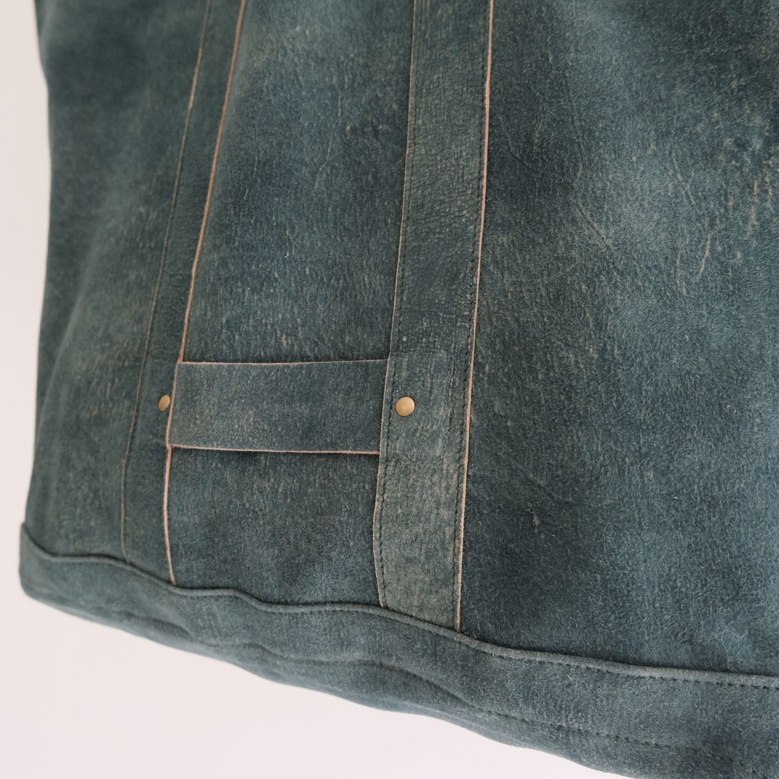 LEATHER TOTE BAG ‐Goat suede Antique finish‐ / バッグ / トートバッグ / レザー / ゴートレザー / アンティーク加工 / Green