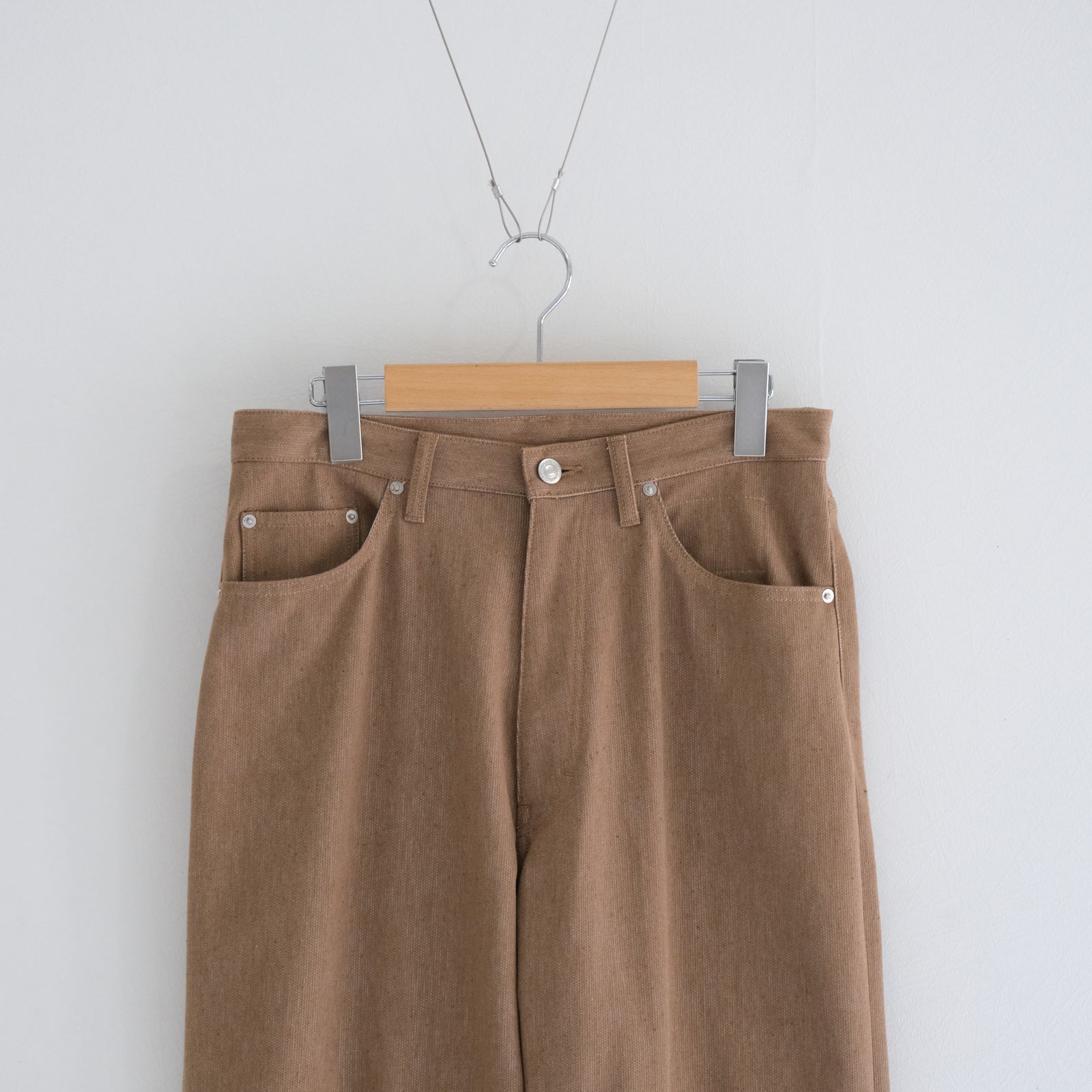 5PK COTTON PIQUE WIDE PANTS / Unstained / organic cotton / パンツ / D.Brw
