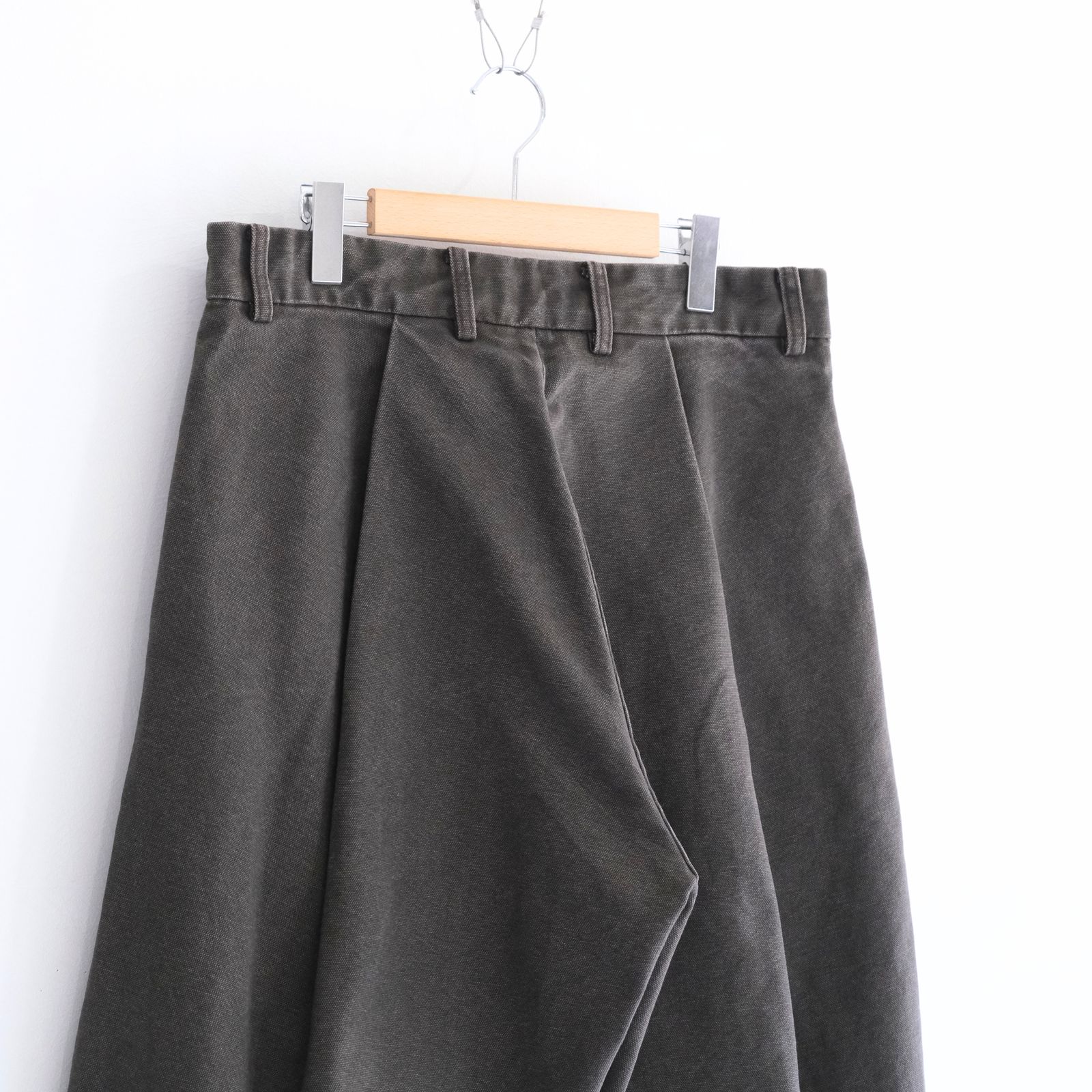 【残り1点】MERELY WASHED CANVAS FLARED PANTS（VINTAGE CAMEL）