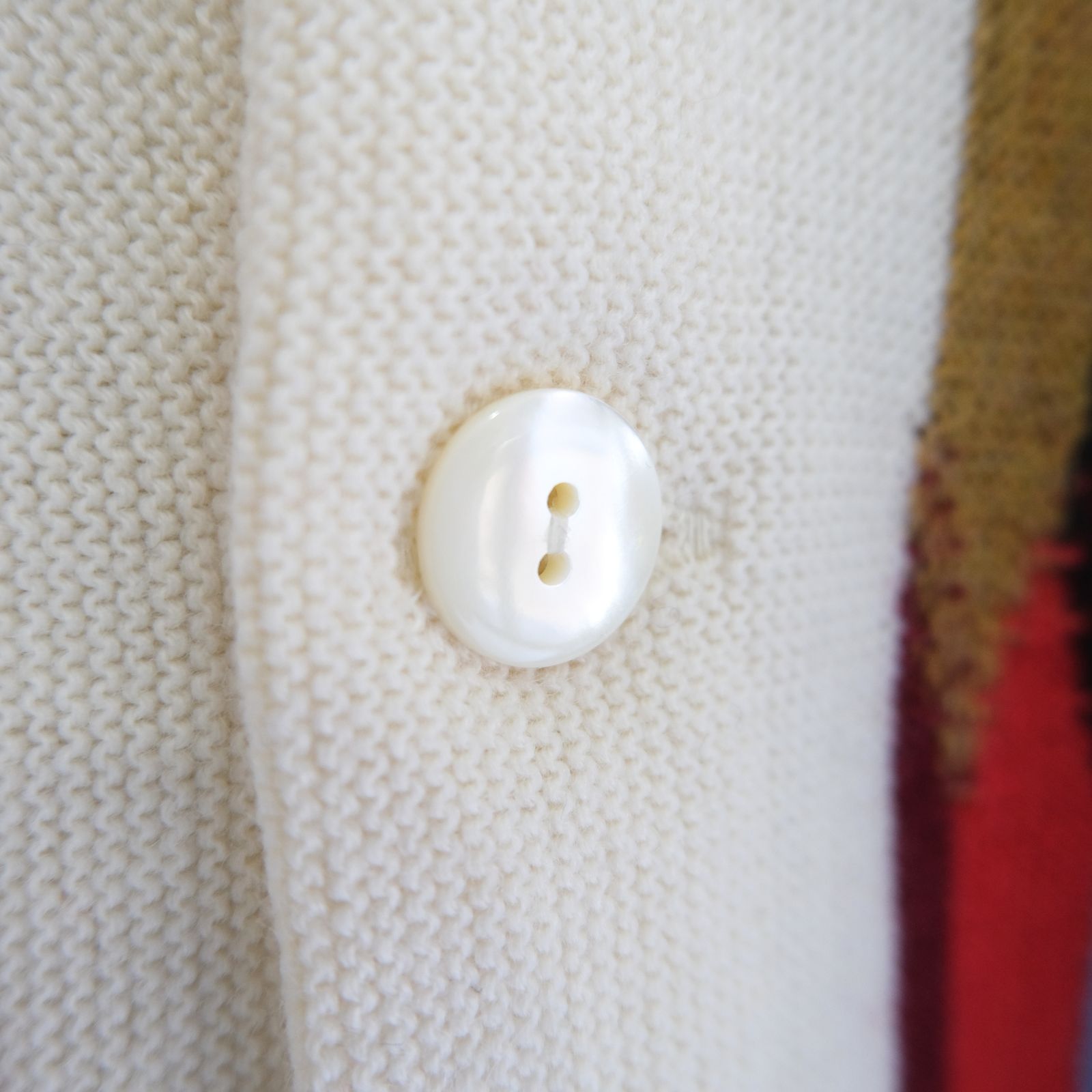 【残り1点】KNIT CARDIGAN   - Ortega Pattern -（White）
