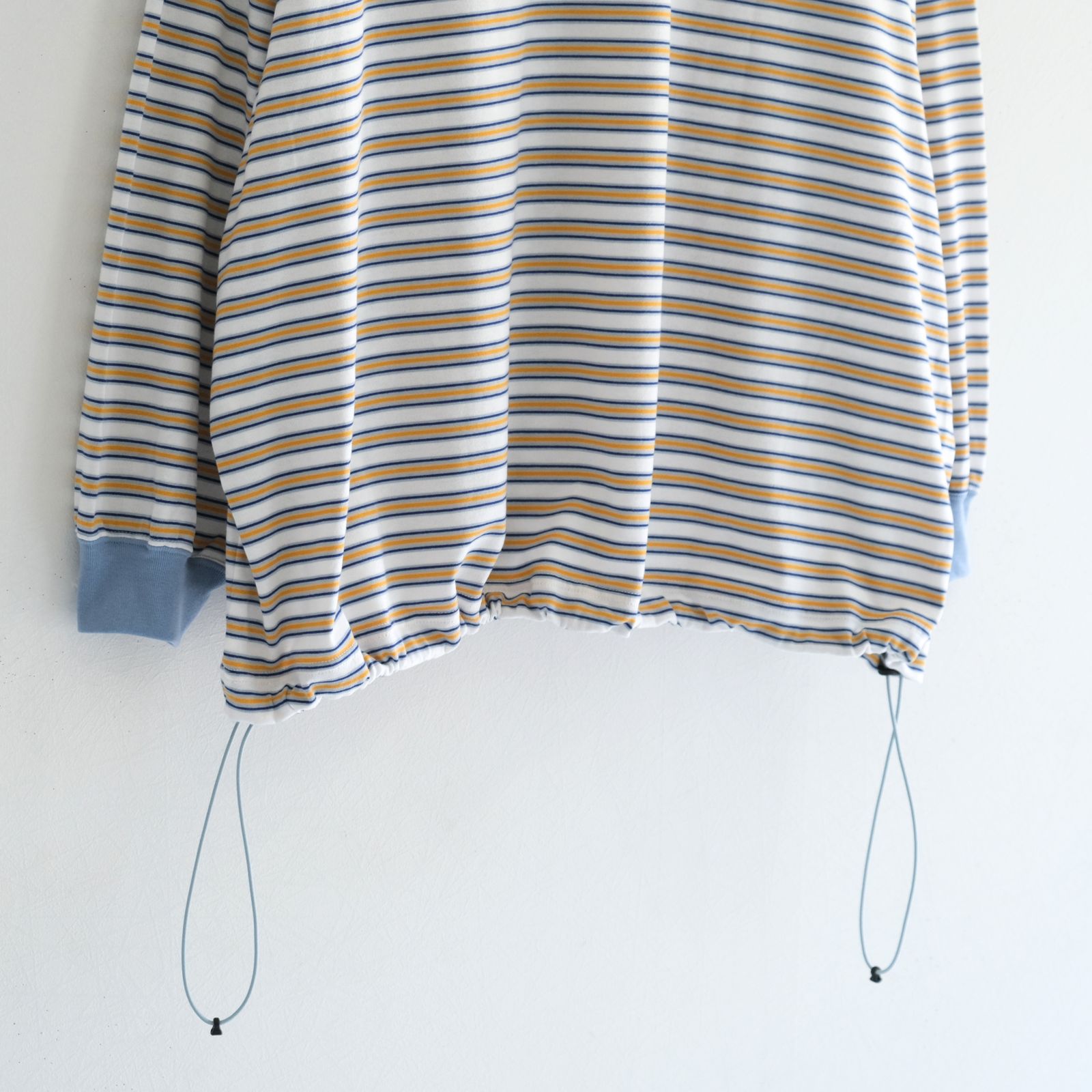 【販売開始 : 7/18 (土) 00:00~】Balloon Border Long-sleeve T-Shirt（SAX x YELLOW）