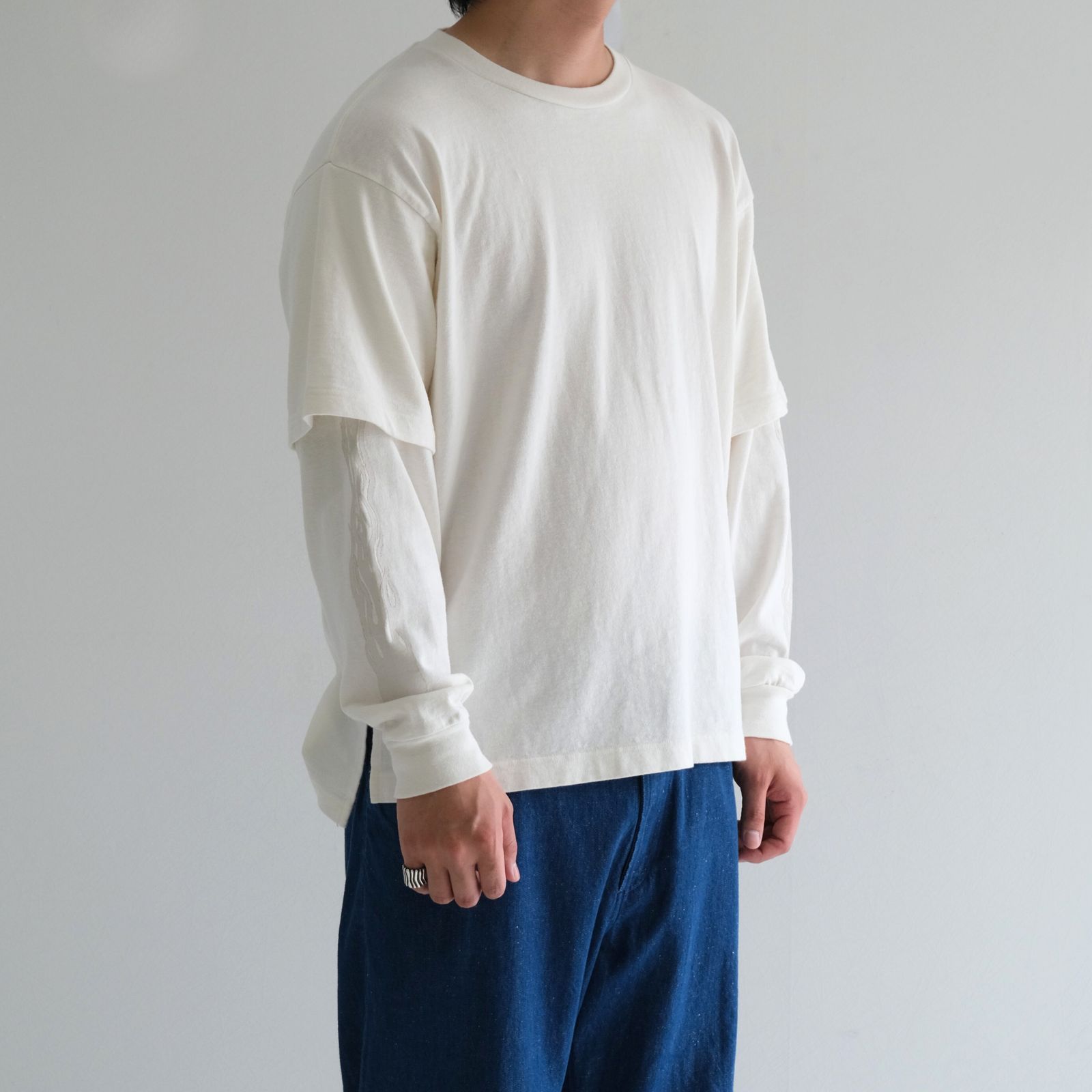 MC LAYERED LS TEE / ロングスリーブ / レイヤード / プリント /  OFF WHITE