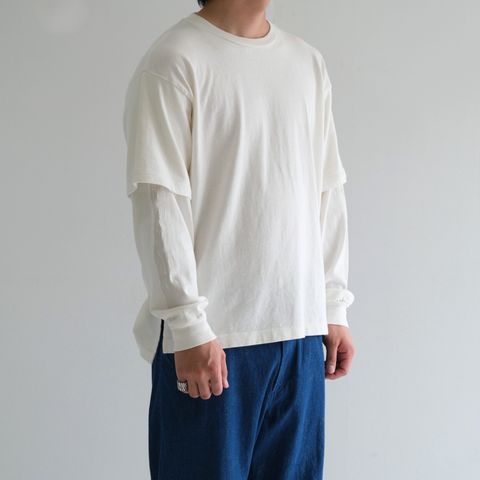 MC LAYERED LS TEE / ロングスリーブ / レイヤード / プリント /  OFF WHITE