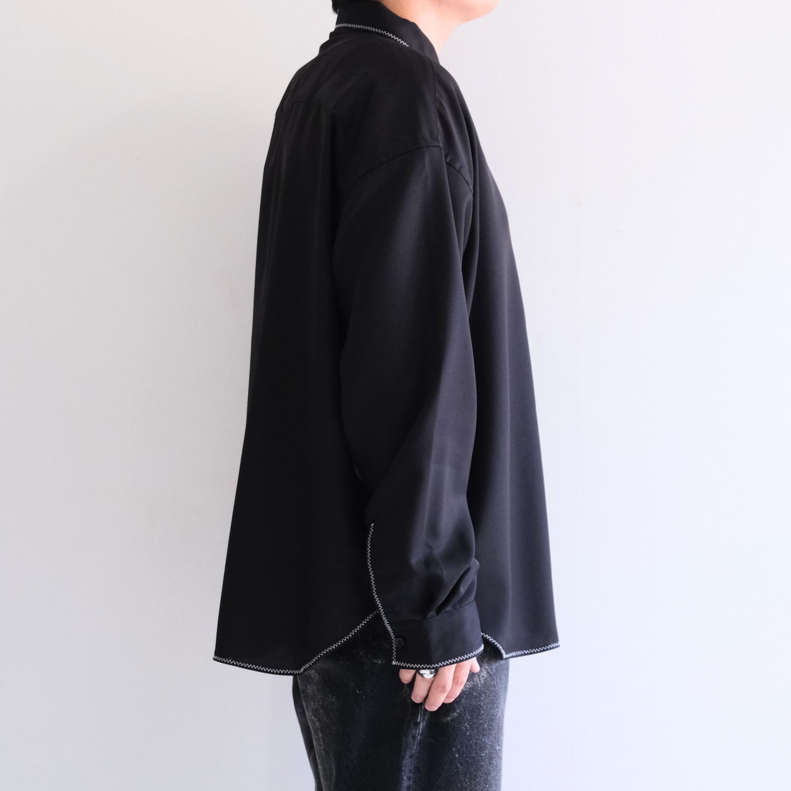 Stitch L/S Shirts / スティッチ L/S シャツ（Black）
