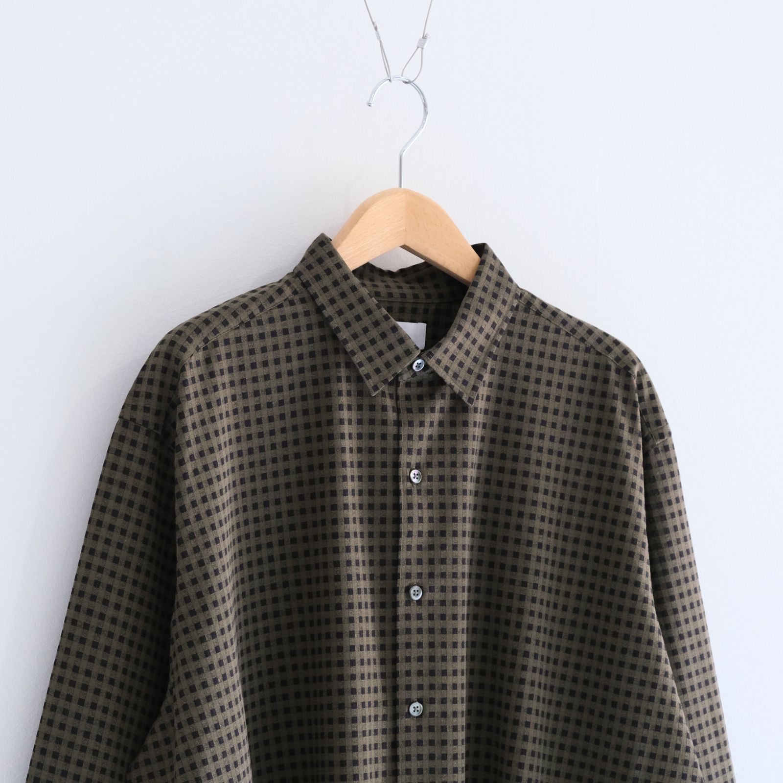 36G Atomoshere Check Shirt / シャツ / GREEN(Sterling Green)