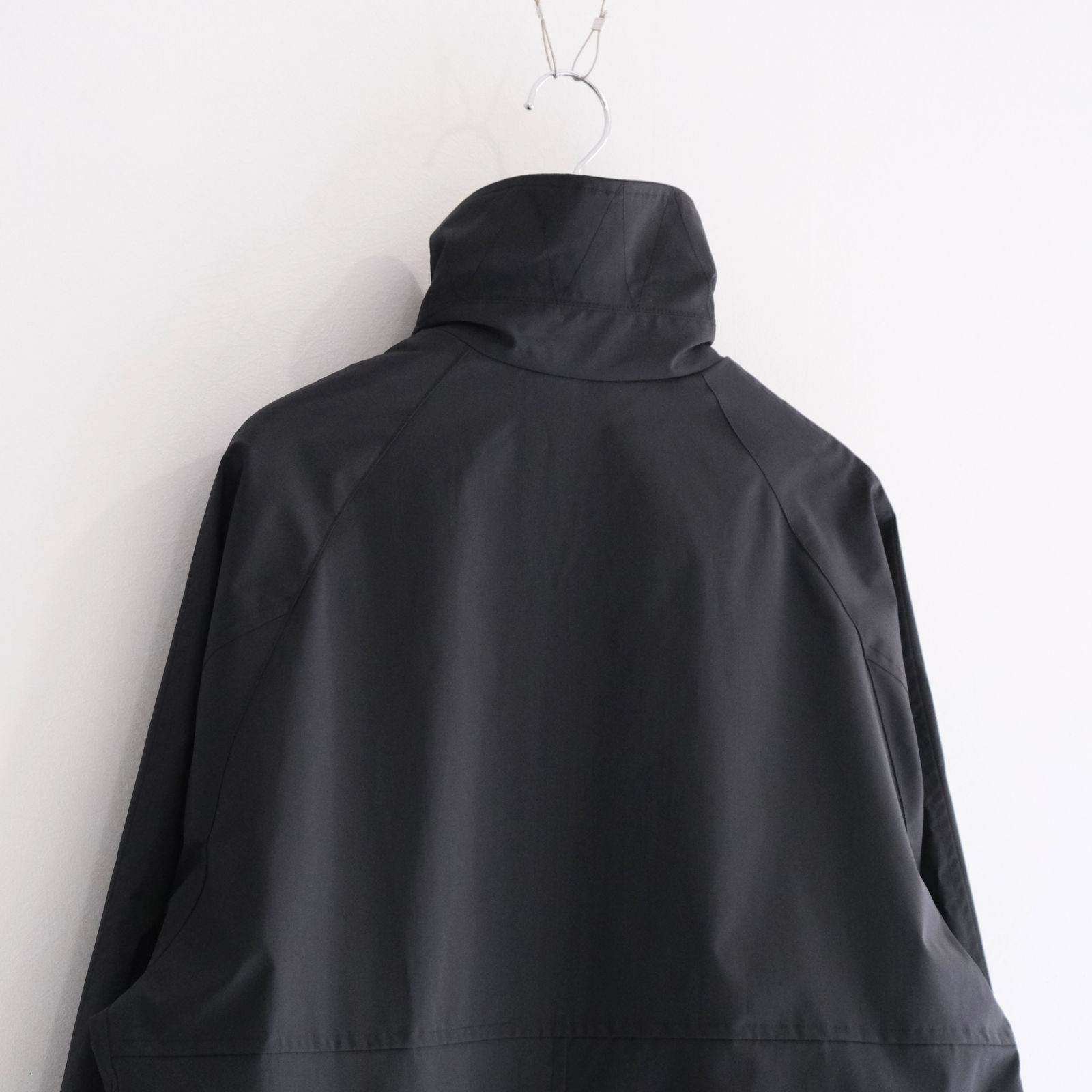 WATER RESISTANT WOOL BALMACAAN COAT（BLACK）