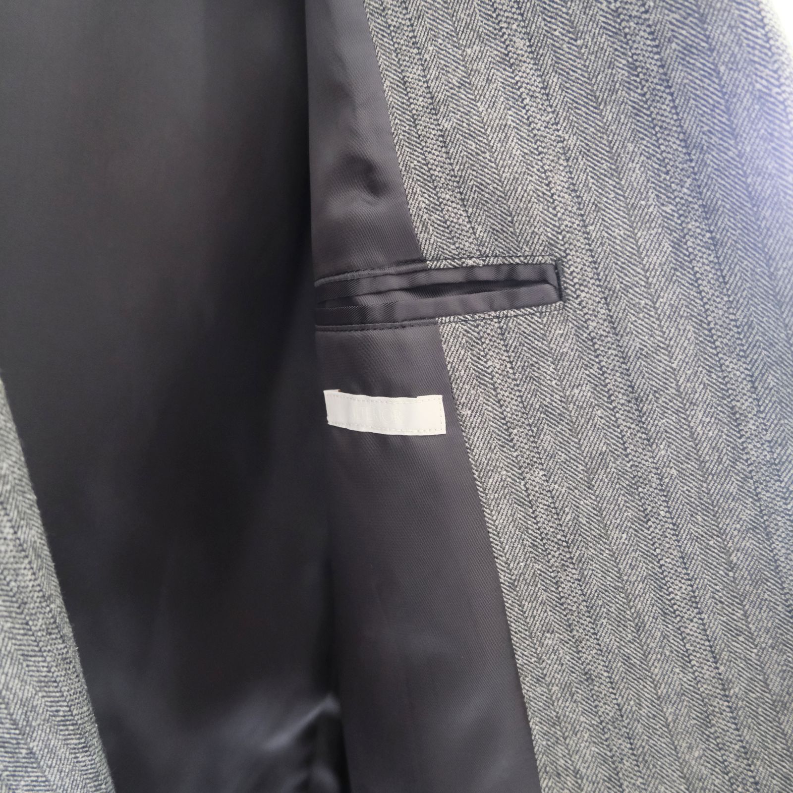 【残り1点】W/S HERRINGBONE STRIPE DB JKT（TAUPE GREY）