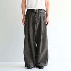 【残り1点】MERELY WASHED CANVAS FLARED PANTS（VINTAGE CAMEL）