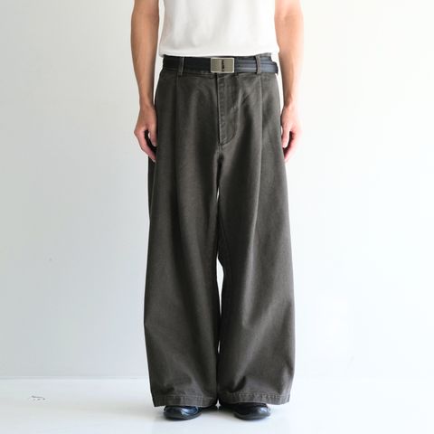 【残り1点】MERELY WASHED CANVAS FLARED PANTS（VINTAGE CAMEL）