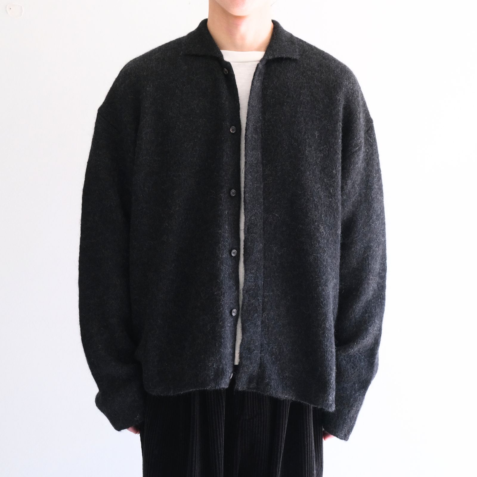 【残り1点】Kid Mohair Knit Shirts（Black）