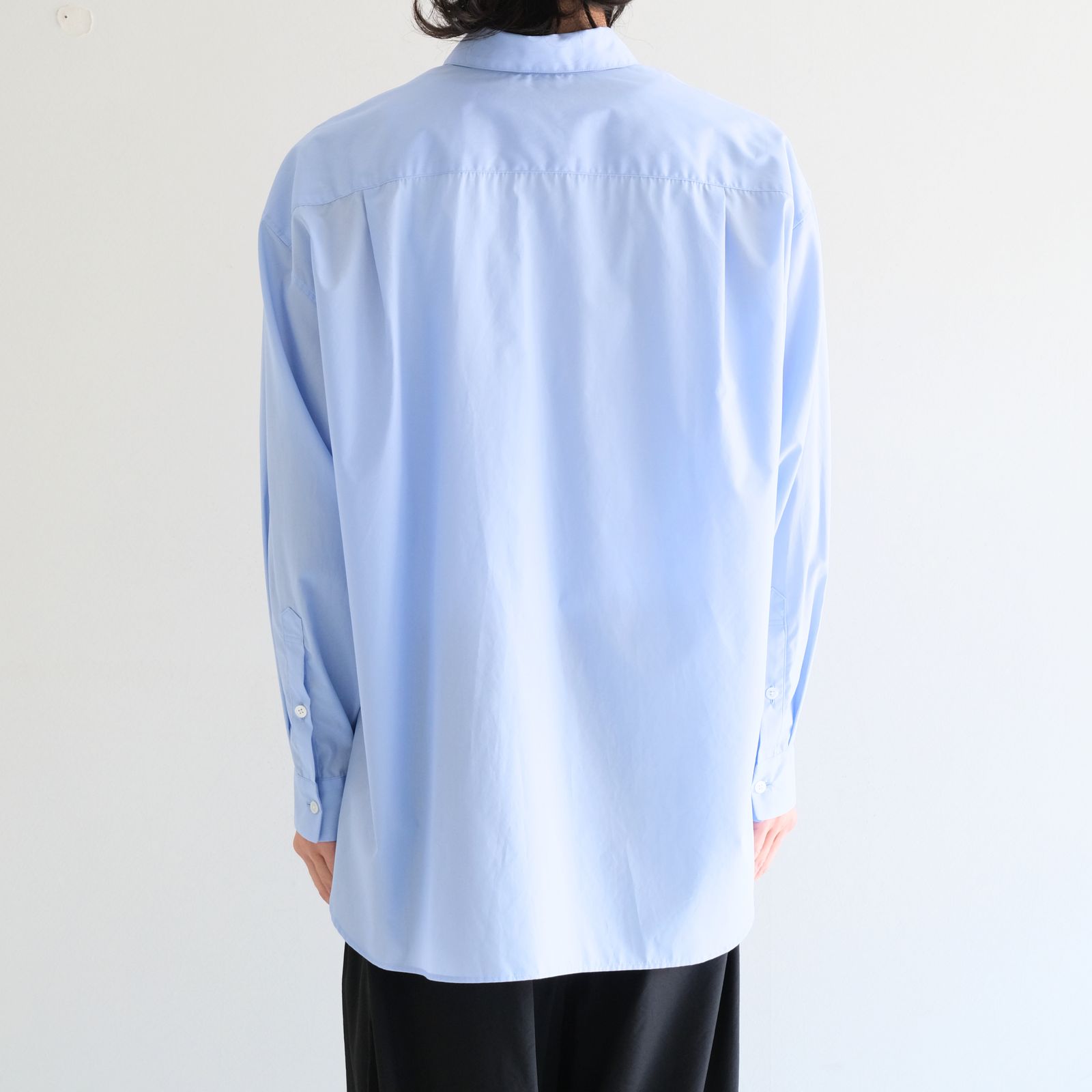 Broad Cotton Wide Shirts（Sax Blue）