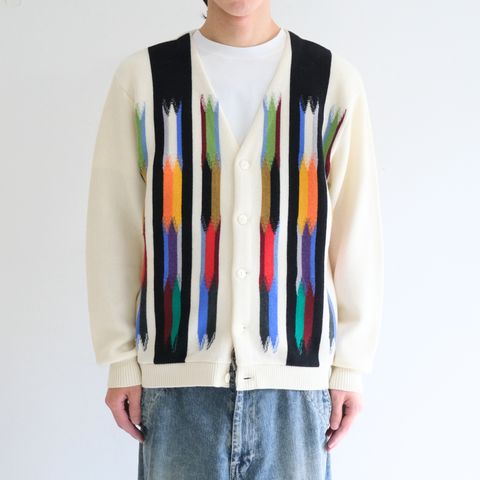 【残り1点】KNIT CARDIGAN   - Ortega Pattern -（White）