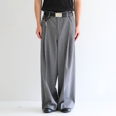 【残り1点】Tucked Wide Trousers / タクト ワイド トラウザー（Gray）