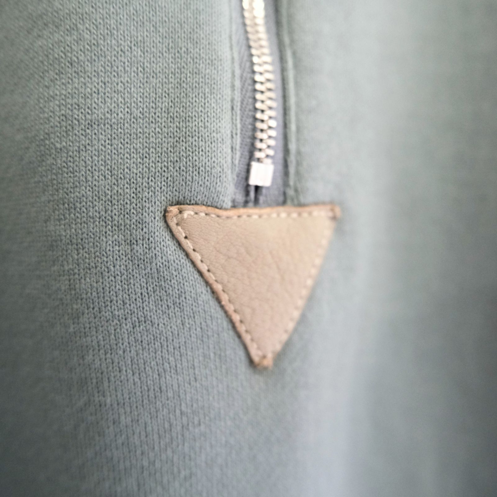 "BROTHERS" Leather x Original Supima Aging Cotton Sweat（DUSTY GREEN）