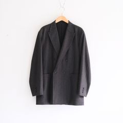 【残り1点】MELANGE BARATHEA STRIPE DB JKT（CHARCOAL BROWN）