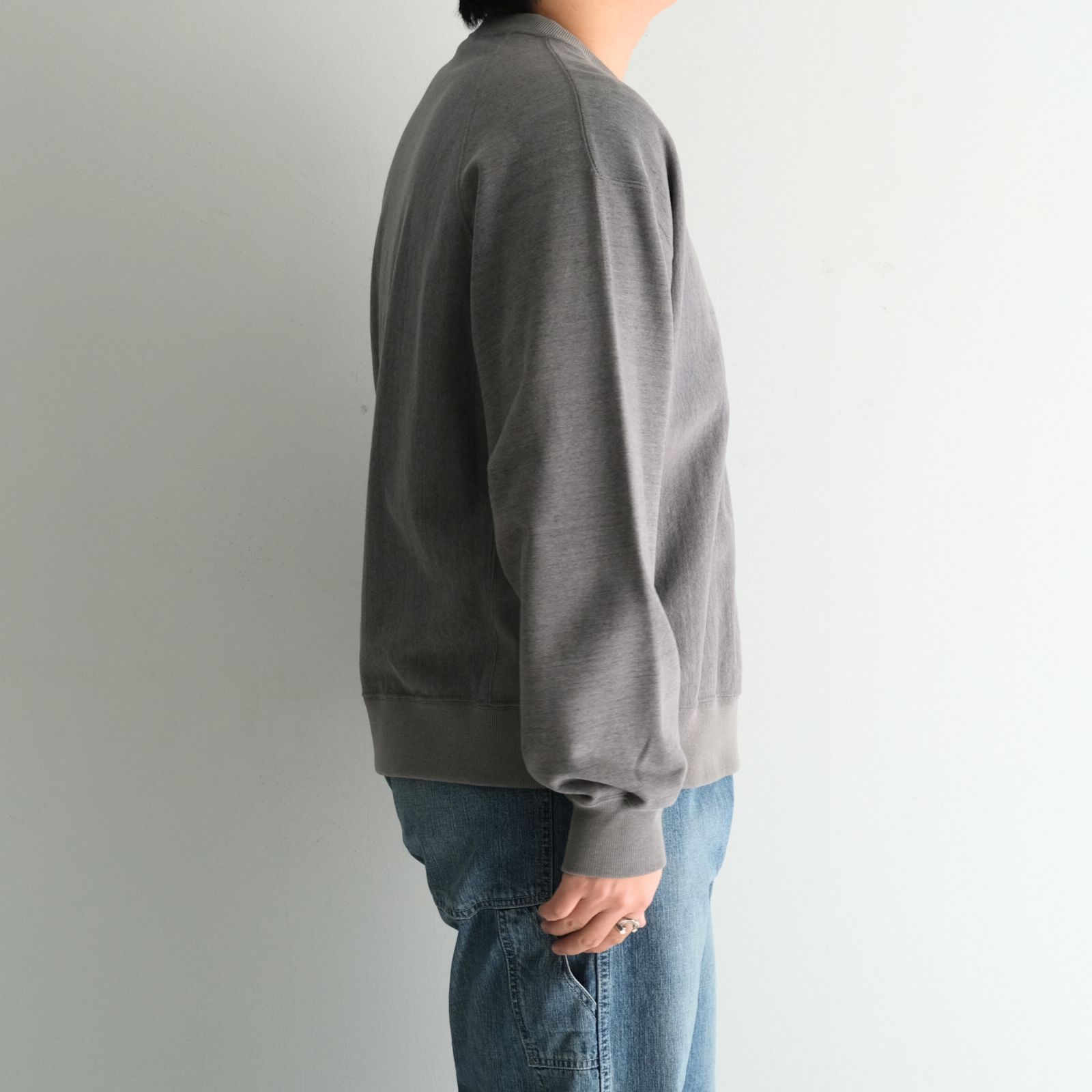 FADED SILKY TERRY RW SWEAT SHIRT / スウェット / HEATHER ASH