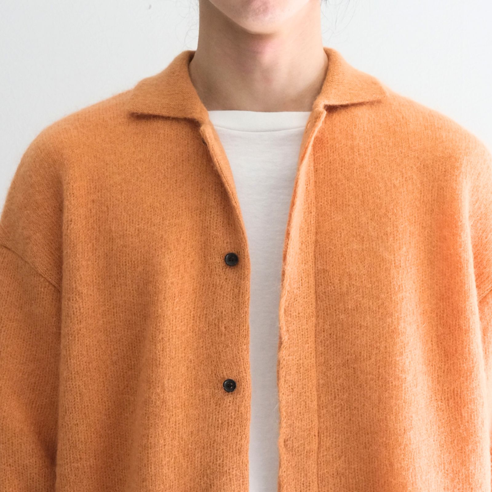 【残り1点】Kid Mohair Knit Shirts（Orange）