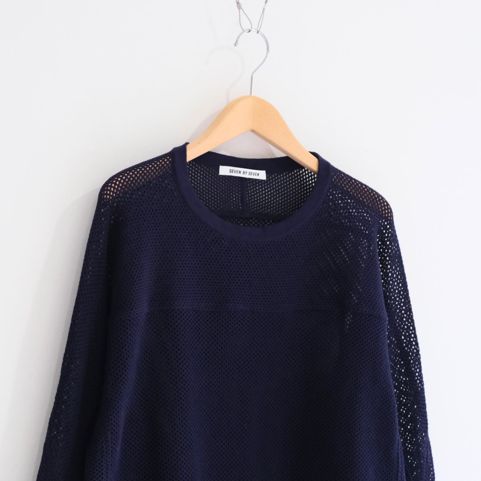 FOOTBALL KNIT TEE L/S ‐Cotton mesh‐ / フットボール ニット TEE L/S ‐コットンメッシュ‐（Navy）