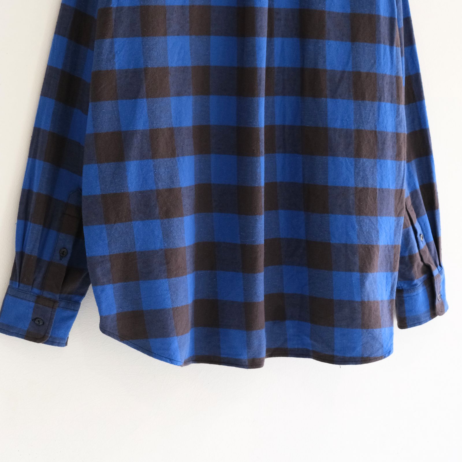 BUFFALO CHECK WORK SHIRTS ‐Cotton slub mix‐ / シャツ / バッファローチェック / Blue