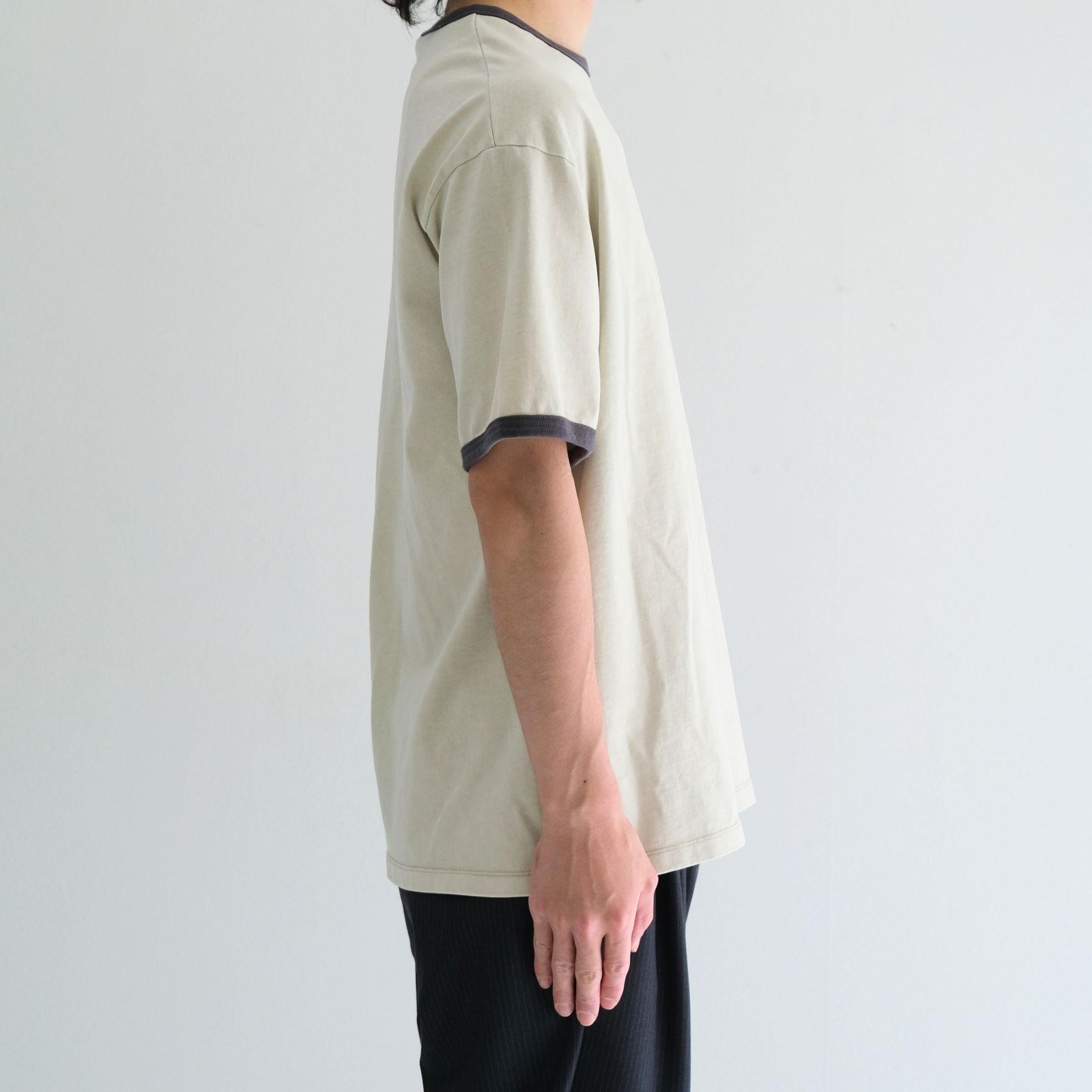 Homeboy Garment Ringer Tee / ホームボーイ ガーメント リンガーTシャツ（LIGHT SAND）
