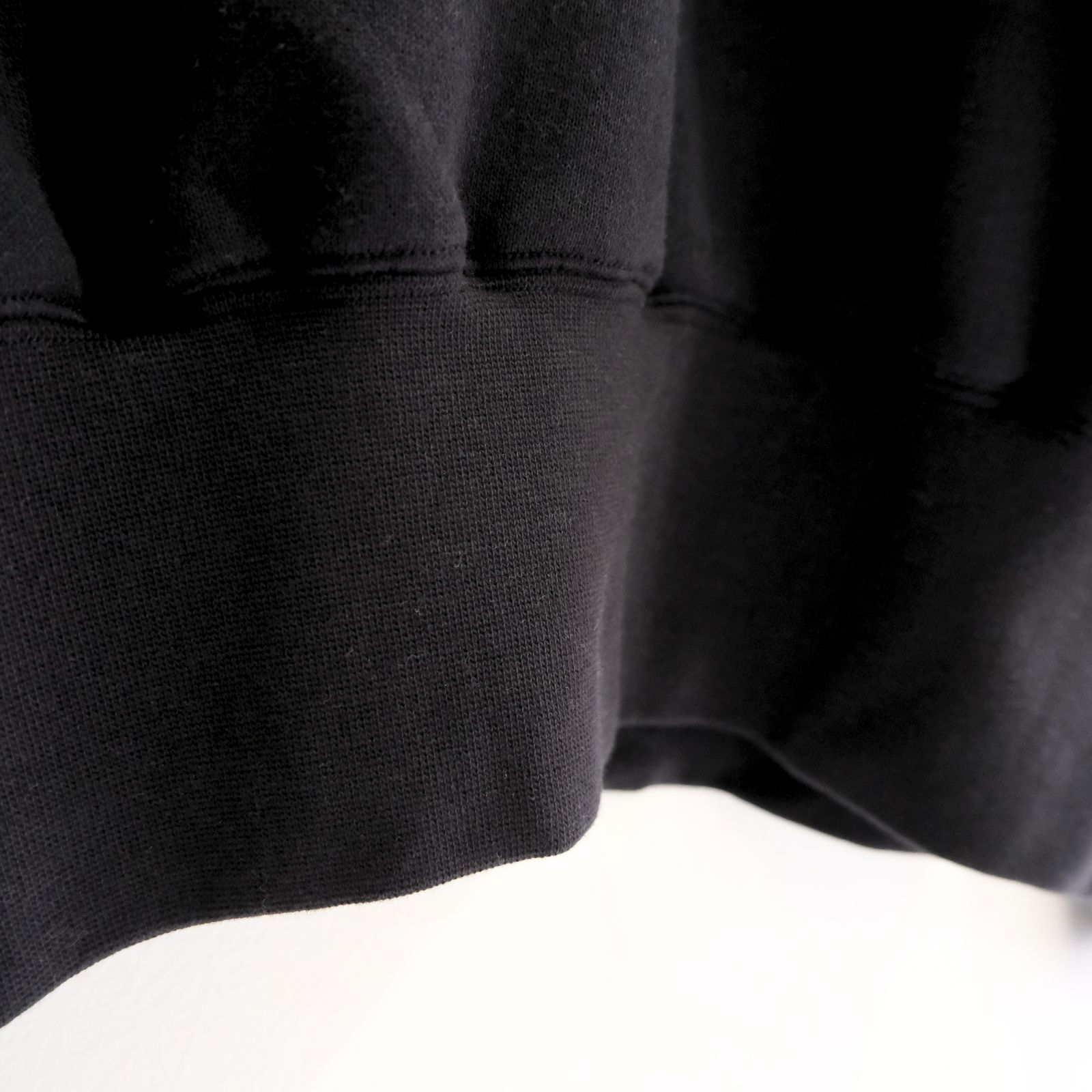 【残り1点】"BROTHERS" Leather x Original Supima Aging Cotton Sweat（BLACK）