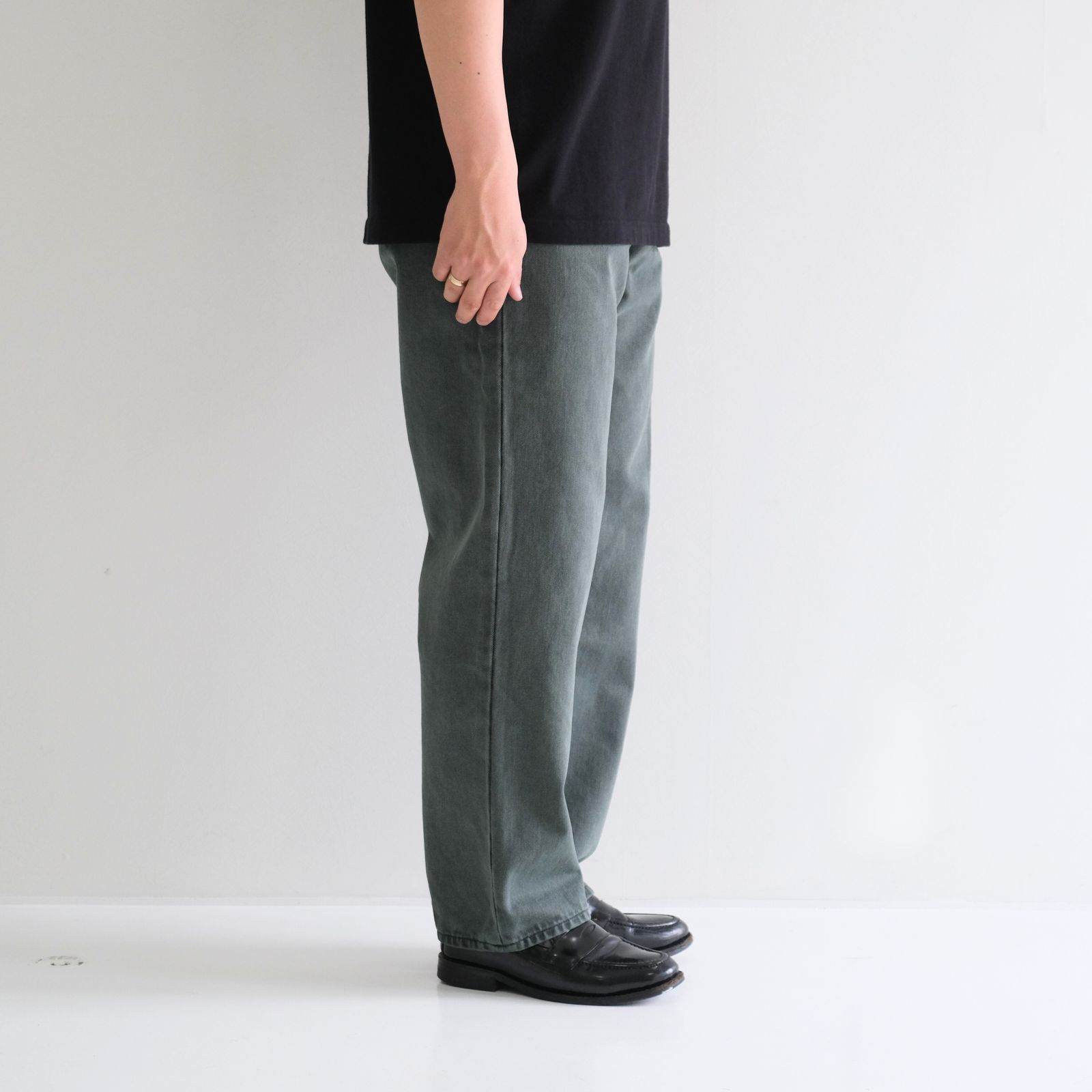 LOOSE FIT PIGMENT DYE 5P JEAN / デニム /  IVY GREEN / PIGMENT