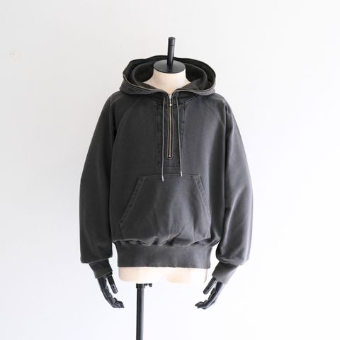 Processed Half-Zip Sweat Hoodie（Gray）
