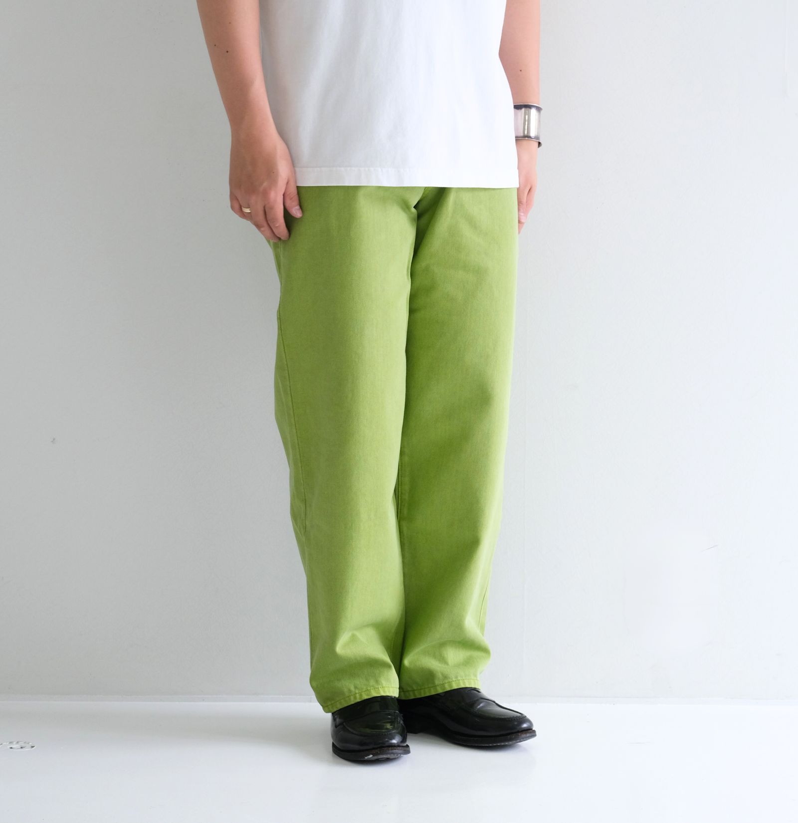 LOOSE FIT PIGMENT DYE 5P JEAN / デニム /  LIME / PIGMENT