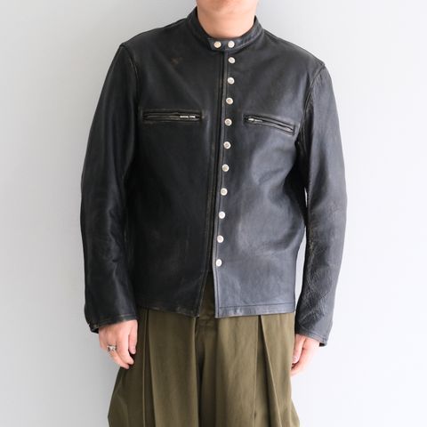 LEATHER RIDERS JACKET ‐Cow Heavy Vintage finish‐ / ジャケット / レザージャケット /  ライダースジャケット / Cow leather / 牛革 / Black