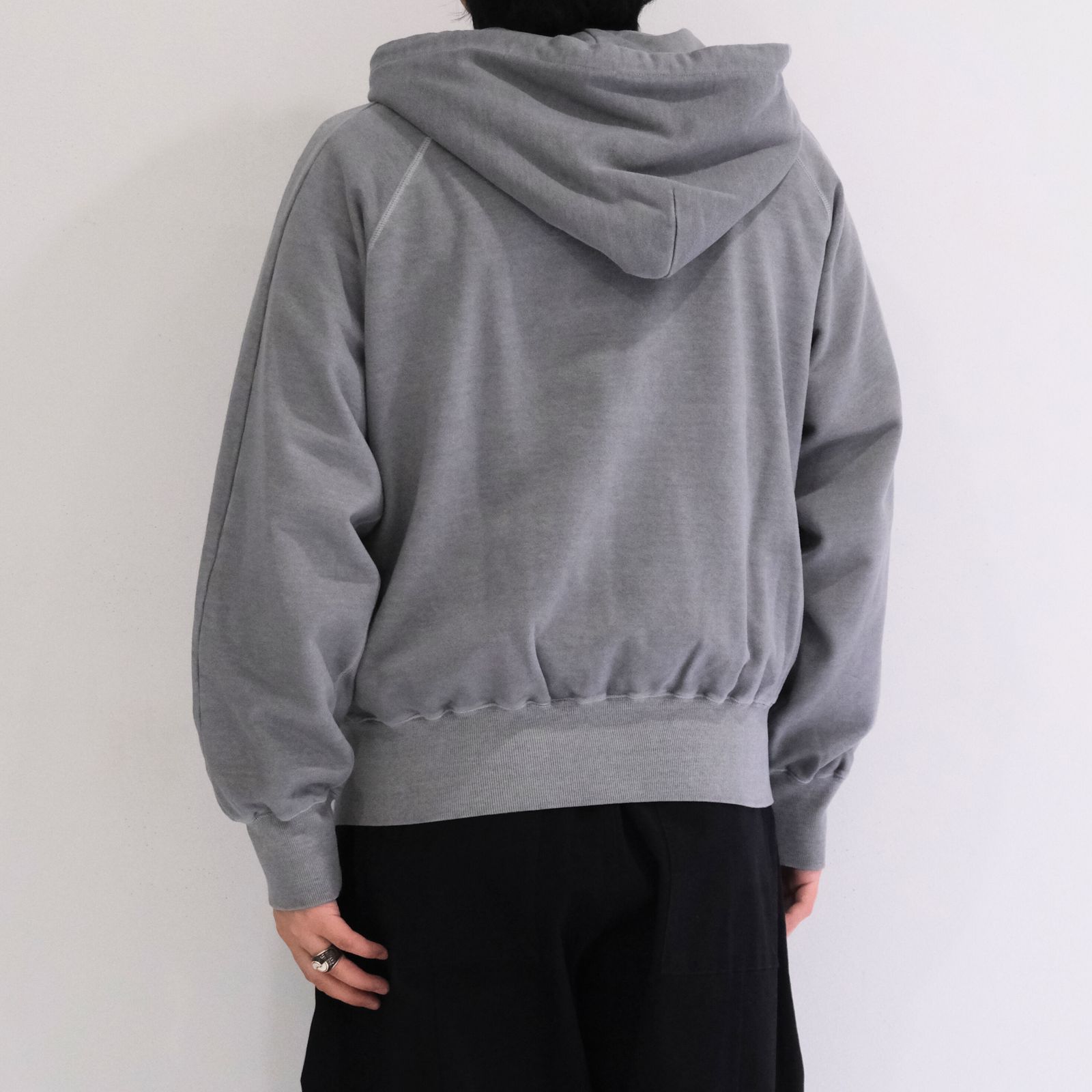 ZIP SWEAT HOODY / ジップアップパーカー / BLACK