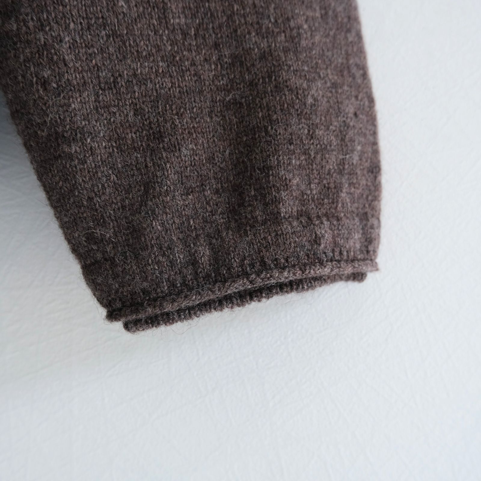 ALPACA ENSEMBLE KINT PULLOVER / ニット / アルパカ / ウール / BROWN