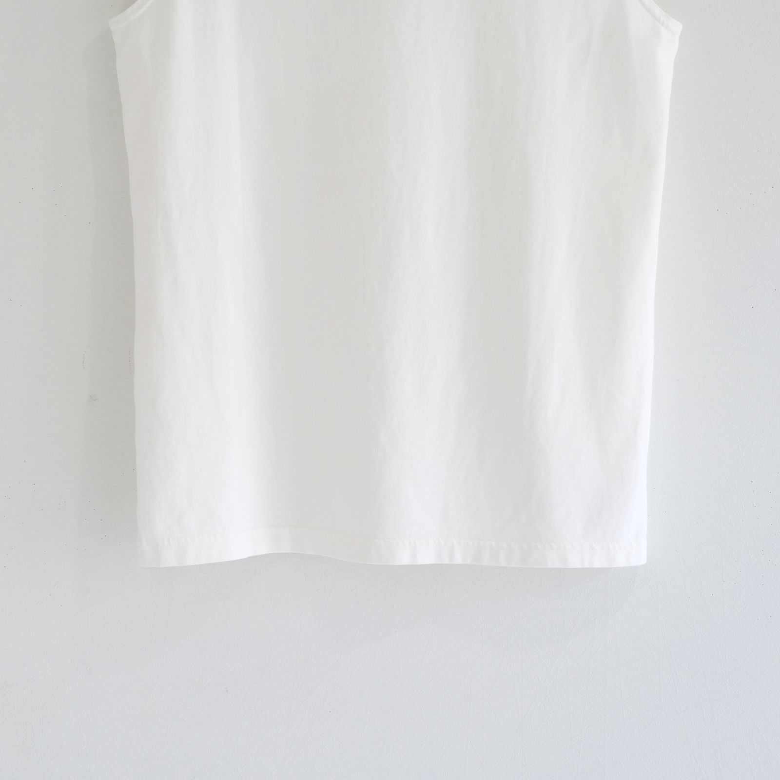 No Sleeve Top / ノースリーブ / 天然ピマコットン / WHITE