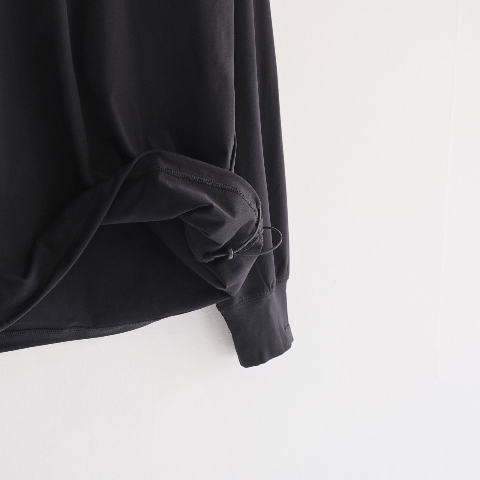 DRY DRAW CORD LONG SLEEVE T-SHIRTS / ロングスリーブTシャツ / UPF50＋ / 紫外線カット / BLACK