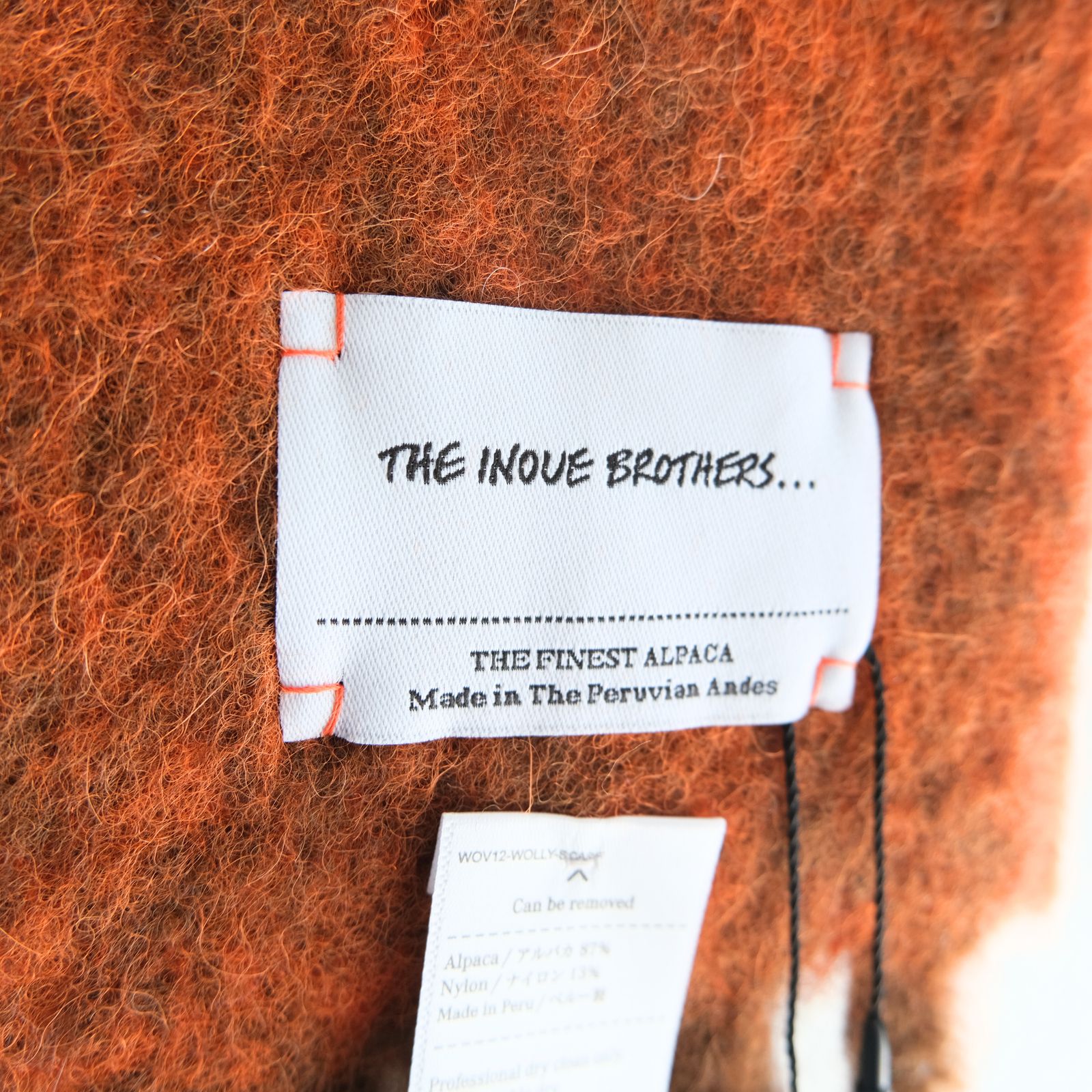 Two Colour Woolly Scarf / マフラー / アルパカ / Brown / Orange