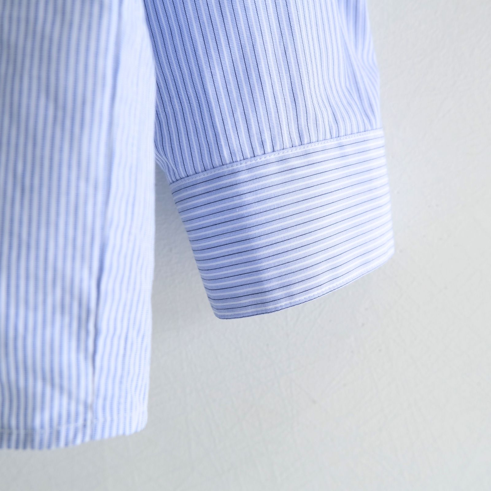 【残り1点】Layered Shirt / レイヤード シャツ（Sax Stripe）