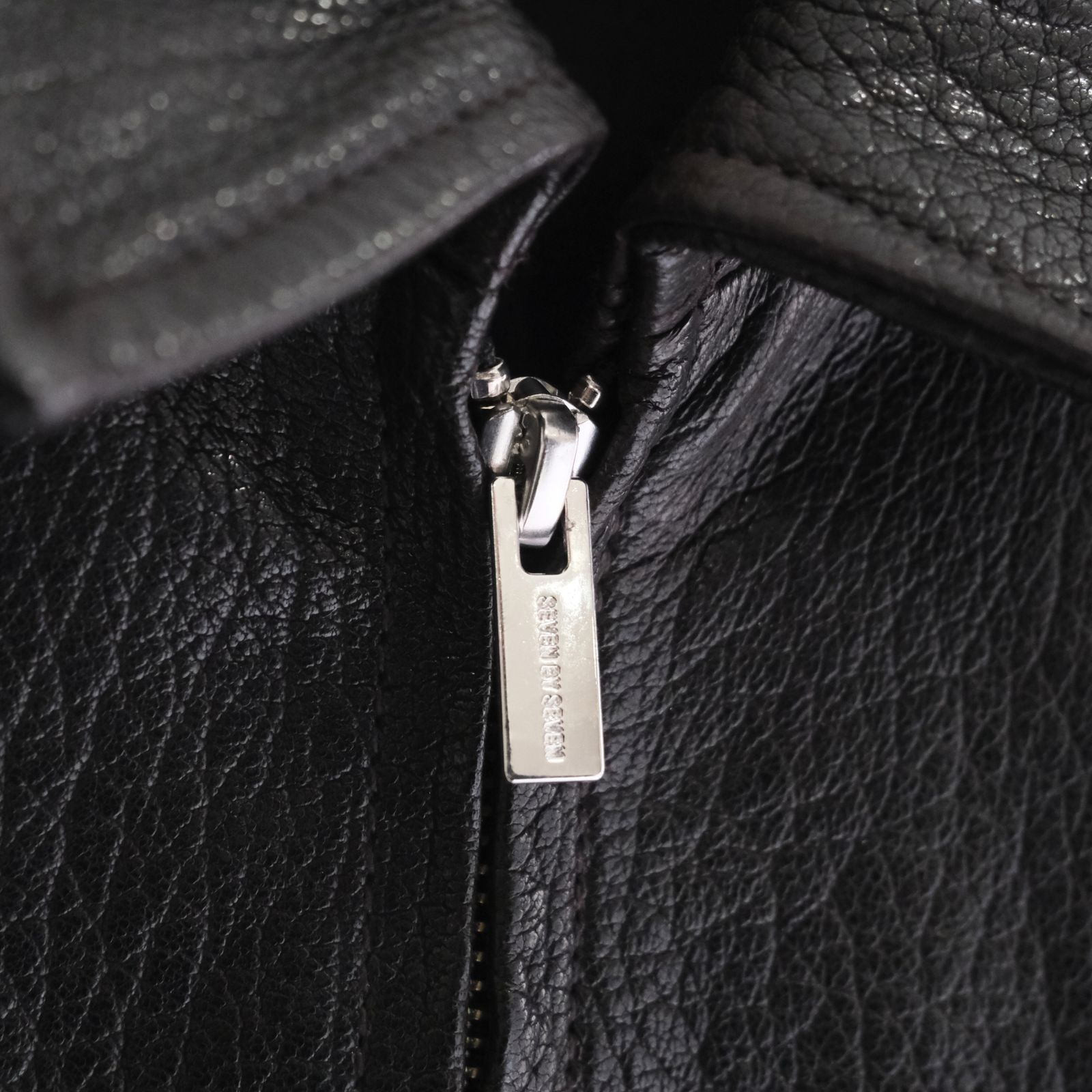 LEATHER ZIP UP BLOUSON ‐Sheep Shrink leathe‐ / ジャケット / レザージャケット / Sheep leather / 羊革 / Black