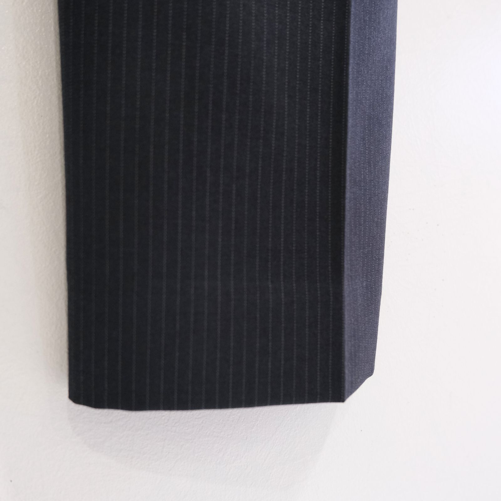 Narrow Stripe Tapered Slacks / ナロー ストライプ テーパード スラックス（HEATHER CHARCOAL）
