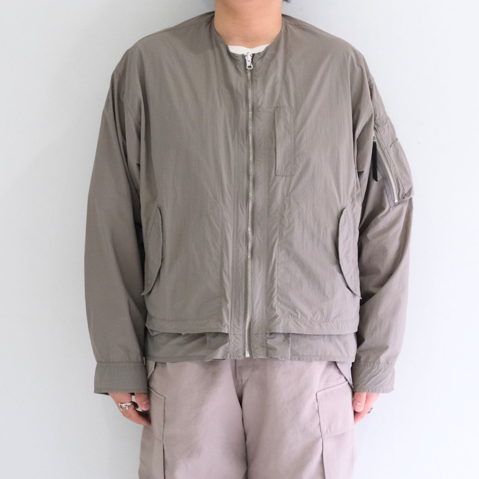 Weathering Nylon Reversible 4Way JKT / ウェザリングナイロンリバーシブル4Wayジャケット（KHAKI）