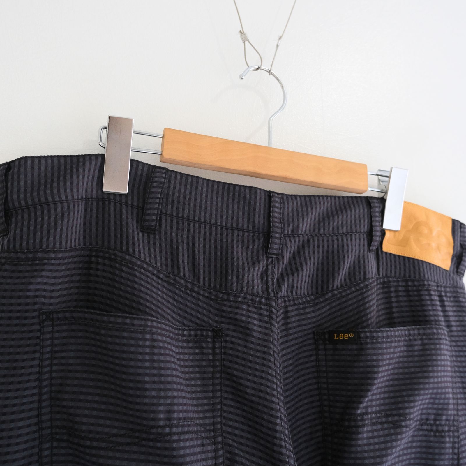 Lee / SEVEN BY SEVEN  / SHEER COWBOY PANT ‐Gingham Check Indian fabric‐ （Navy）
