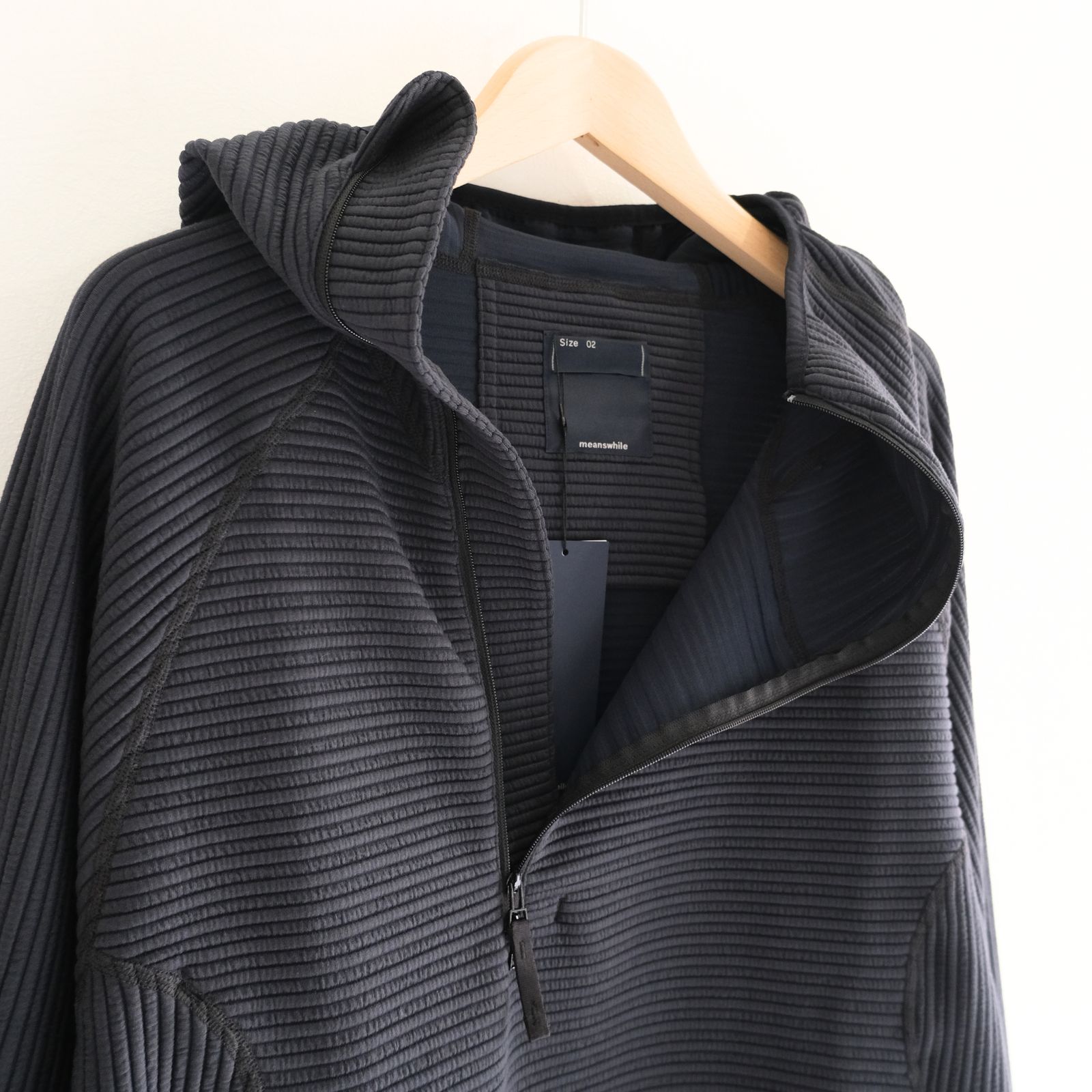 Uneven Anonymous Balaclava Hoodie / アンイーヴン アノニマス バラクラバ フーディー（OFF BLACK）